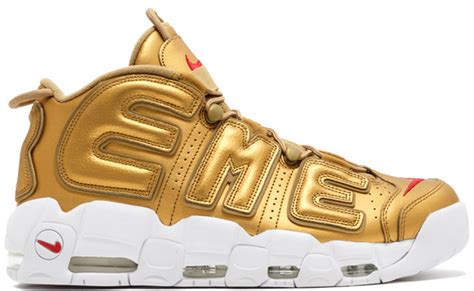 nike air uptempo supreme gold|Nike Air more uptempo brown.